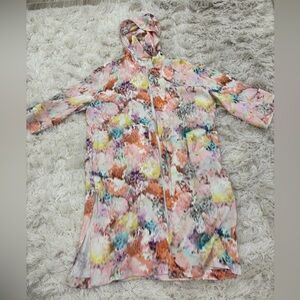 Gap hooded water colour kimono